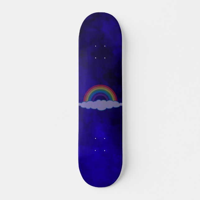 Skateboard Personalizado arcoiris oscuro Firma Tarjeta desliz (Anverso )