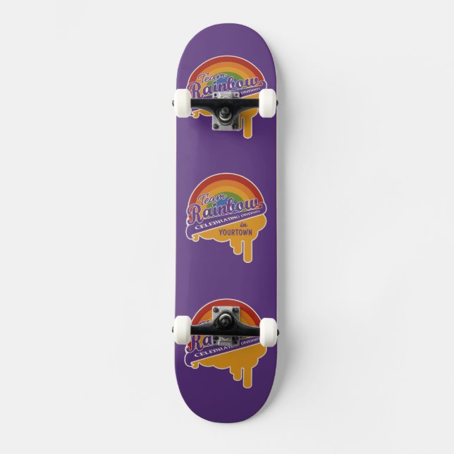 Skateboard personalizado Arcoiris Team (Anverso)