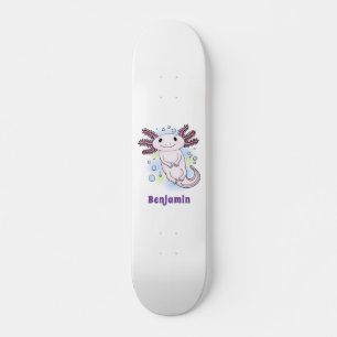 Skateboard Personalizado axolotópico rosa adorable