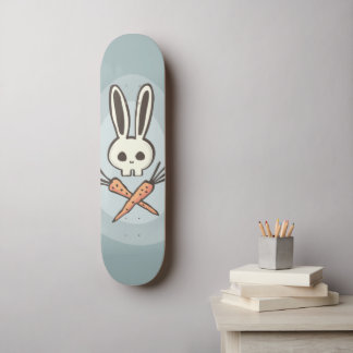 Skateboard Personalizado Bunny Skull y Crossbone