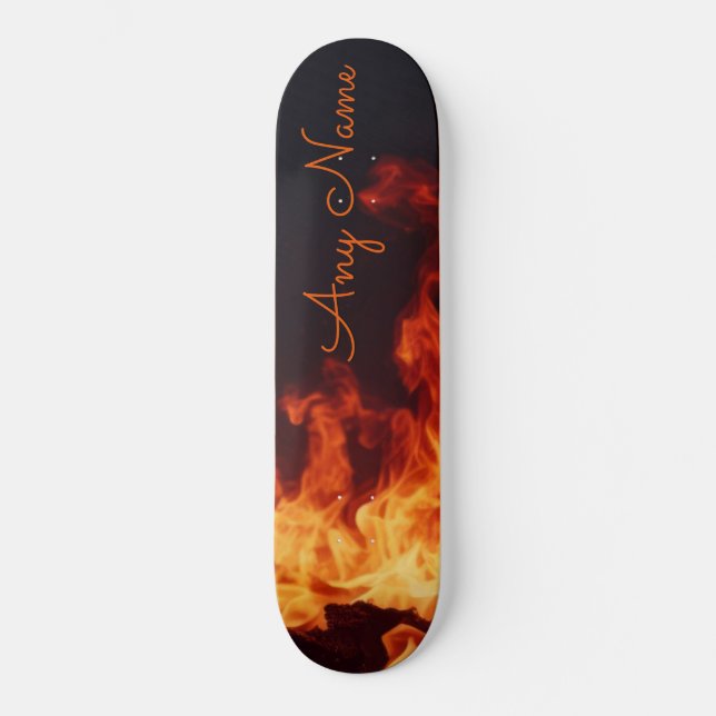 Skateboard personalizado con diseño de flamencos (Anverso)