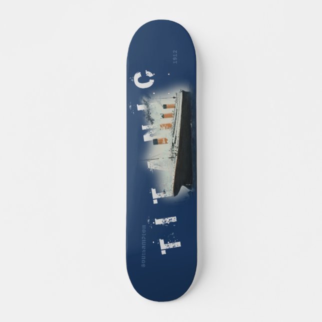 Skateboard Personalizado con problemas Textos Titanic (Anverso )