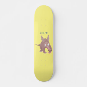 Skateboard Personalizado de aardvark gracioso
