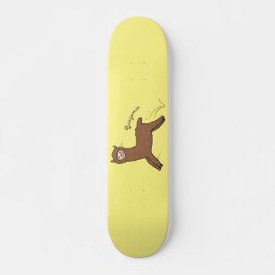 Skateboard Personalizado de alpaca marrón feliz