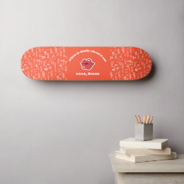 Skateboard personalizado de amor rojo