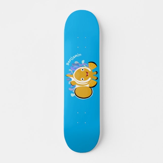 Skateboard Personalizado de anenoma de payaso alegre (Anverso )