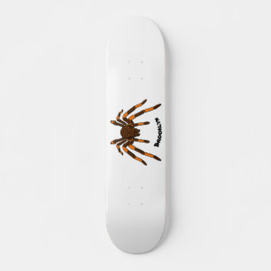 Skateboard Personalizado de araña tarántula arenosa marrón y