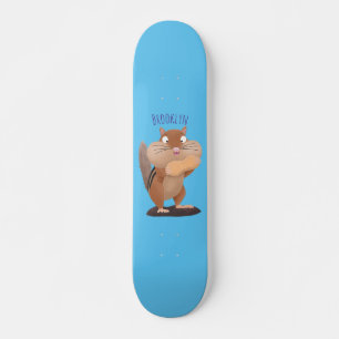 Skateboard Personalizado de chipmunk de grandes mejillas grac