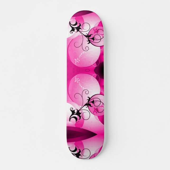 Skateboard Personalizado de crucero rosa hawaiano Sunrise Pro (Anverso )