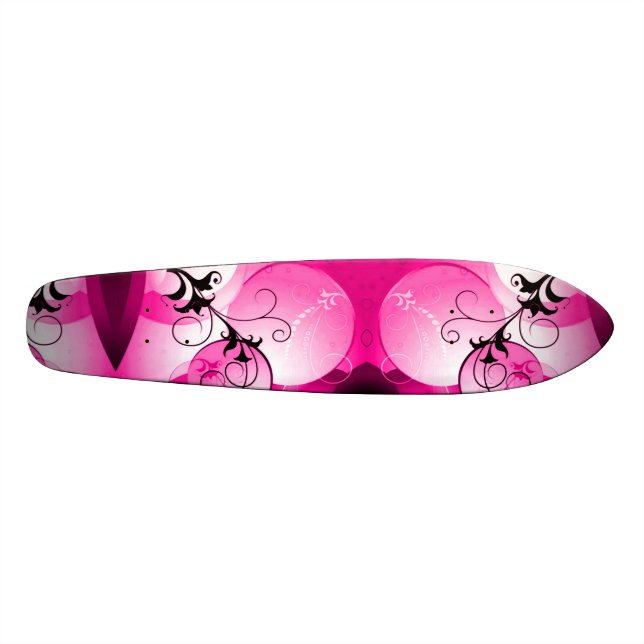 Skateboard Personalizado de crucero rosa hawaiano Sunrise Pro (Horizontal)