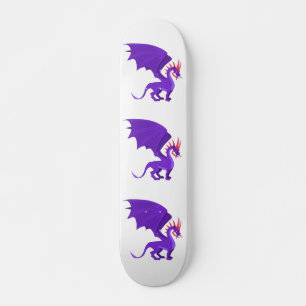 Skateboard Personalizado de dragón morado