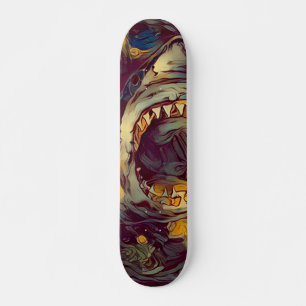 Skateboard Personalizado de elementos de tiburón oscuro Pro P