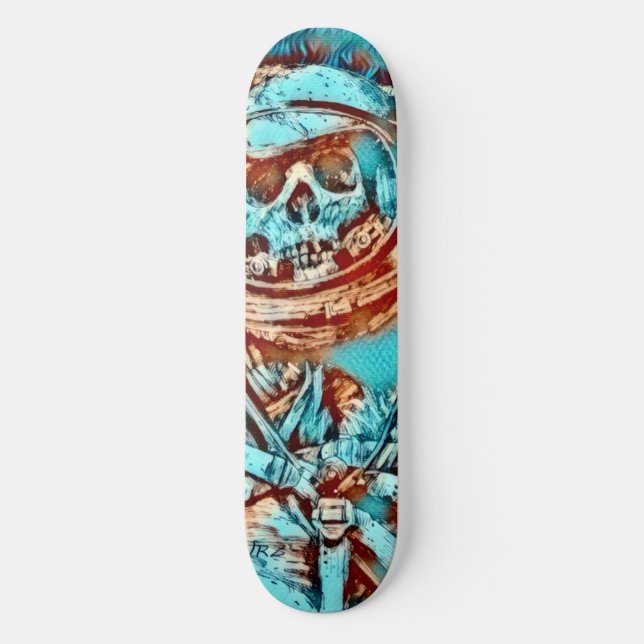 Skateboard Personalizado de elementos del hombre muerto cero  (Anverso)