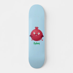 Skateboard Personalizado de frutas pomegranadas alegres