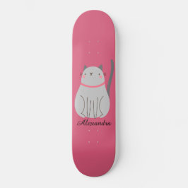 Skateboard Personalizado de gato bonito