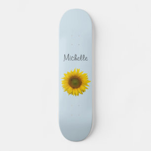 Skateboard Personalizado de girasol amarillo banal floral
