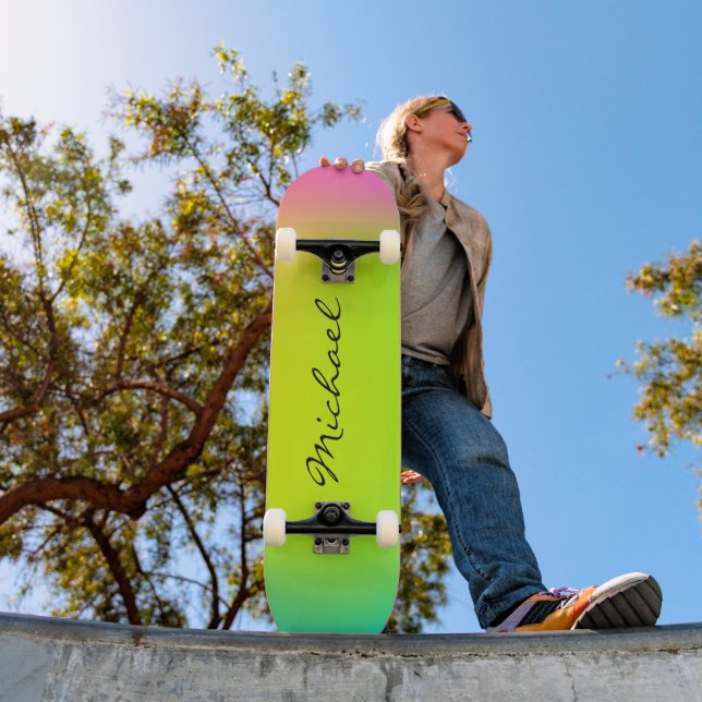 Skateboard Personalizado de Guay Neon Ombre (Exterior 1)