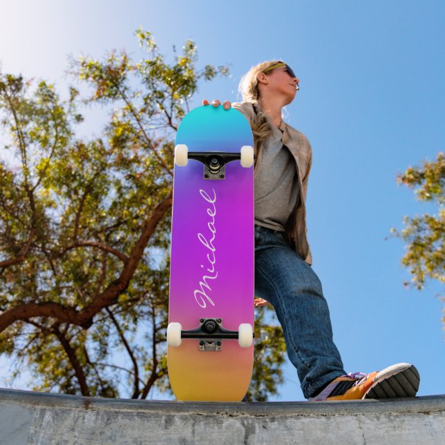 Skateboard Personalizado de Guay Neon Ombre (Exterior 1)