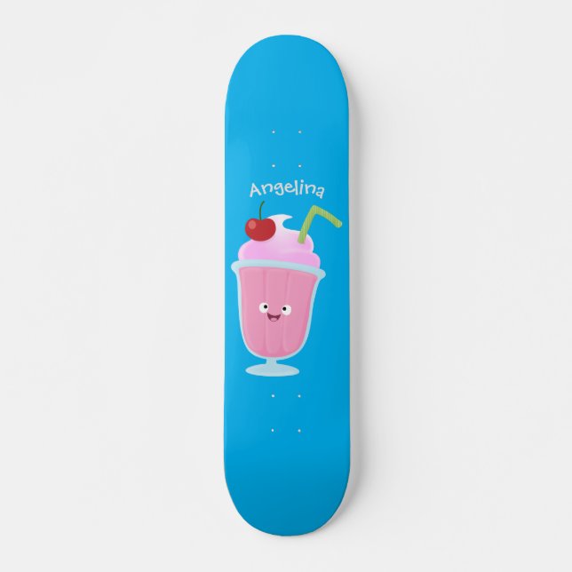 Skateboard Personalizado de helados de fresa de fresa (Anverso )
