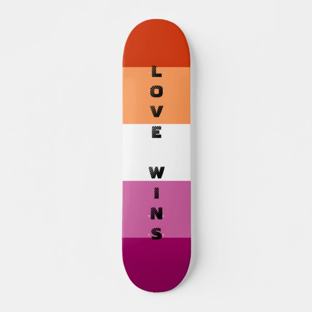 Skateboard PERSONALIZADO de la bandera del orgullo lúdico LGB (Anverso )