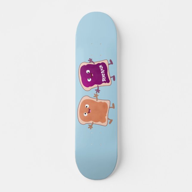 Skateboard Personalizado de mantequilla de cacahuate y sandwi (Anverso )