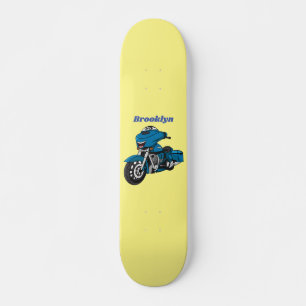 Skateboard Personalizado de moto azul feliz
