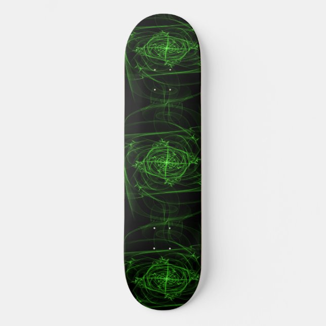 Skateboard Personalizado de nexo verde Firma Tarjeta deslizan (Anverso)