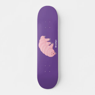 Skateboard Personalizado de oso de agua tardígrado rosa y sua