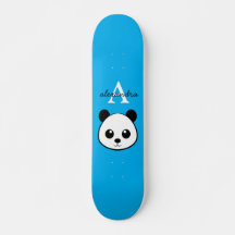 Personalizado de oso de panda lindo Monograma fond