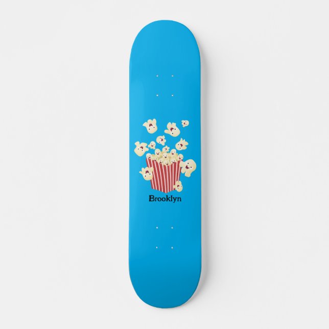 Skateboard Personalizado de palomitas de palomitas graciosas (Anverso )