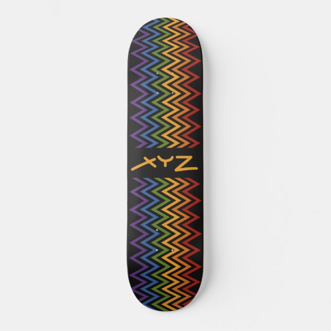 Skateboard personalizado de patinaje sobre el patrón del arco (Anverso)