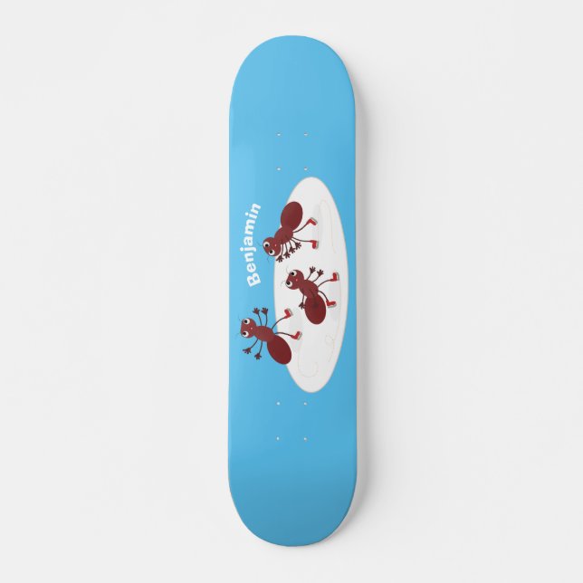 Skateboard Personalizado de patinaje sobre hielo de hormigas  (Anverso )