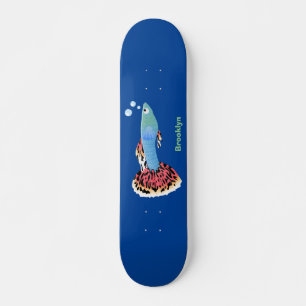 Skateboard Personalizado de peces tropicales adormilados