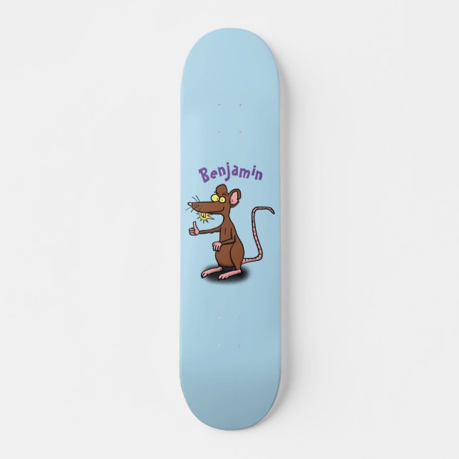 Skateboard Personalizado de pulgares hacia arriba de rata mar (Anverso )