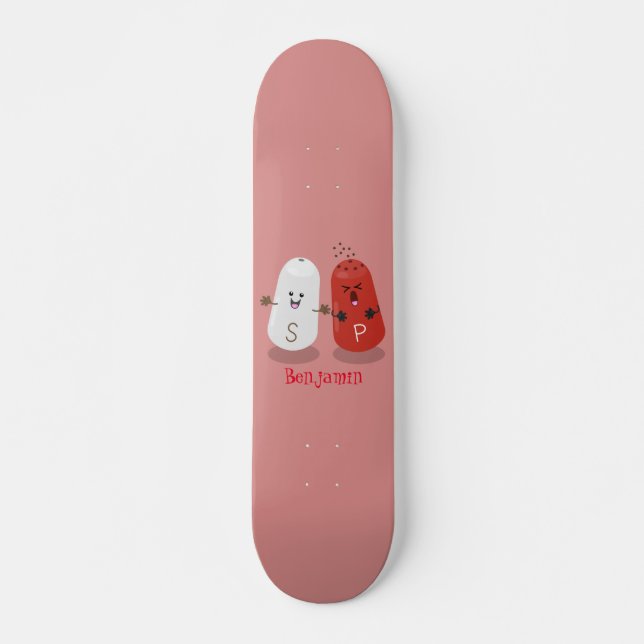 Skateboard Personalizado de salinas y batidores de pimienta d (Anverso )