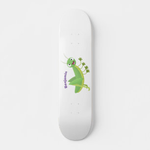 Skateboard Personalizado de saltamontes alegre verde