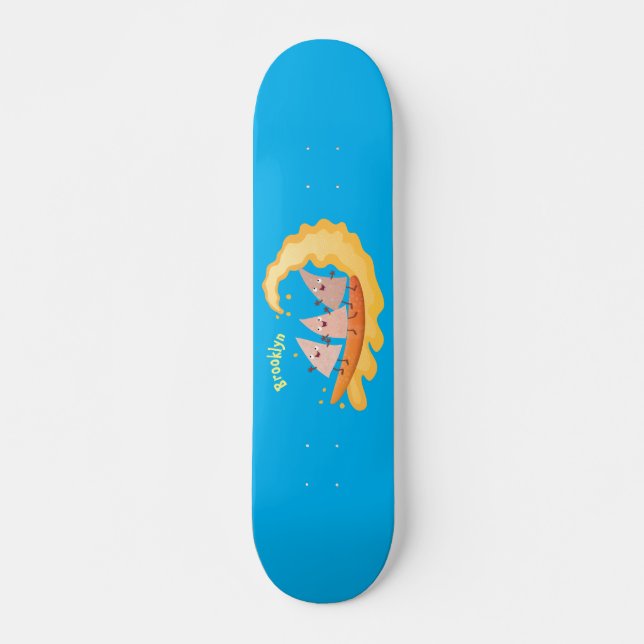 Skateboard Personalizado de surf con chips de maíz de nachos  (Anverso )