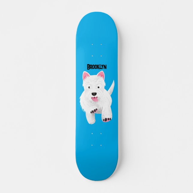 Skateboard Personalizado de tierra de montaña blanca y blanca (Anverso )