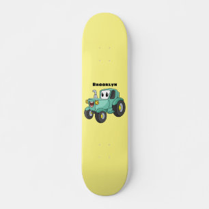 Skateboard Personalizado de tractores verde feliz 