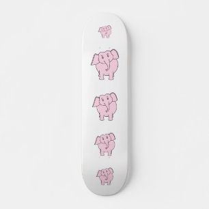 Skateboard Personalizado de un elefante rosa