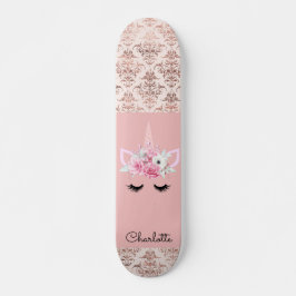 Skateboard personalizado de Unicorn Pin Damask