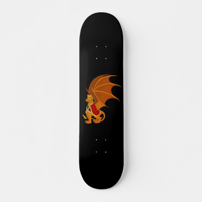 Skateboard personalizado del dragón naranja (Anverso )