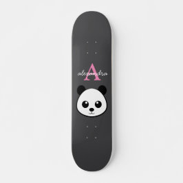 Skateboard Personalizado del oso del panda lindo Monograma Fo