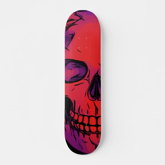 Skateboard Personalizado del Skeleton de la Cráneo de la Muer (Anverso )