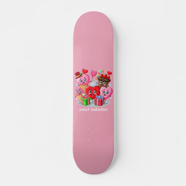 Skateboard Personalizado el día de San Valentín de amigos de  (Anverso )