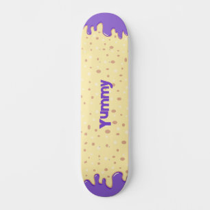 Skateboard Personalizado goteando pastel con el nombre