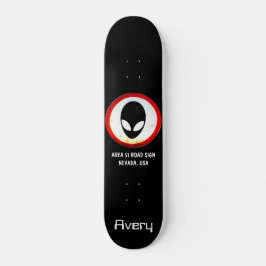 Skateboard Personalizado Guay 'Area 51' Rótulo de carretera A