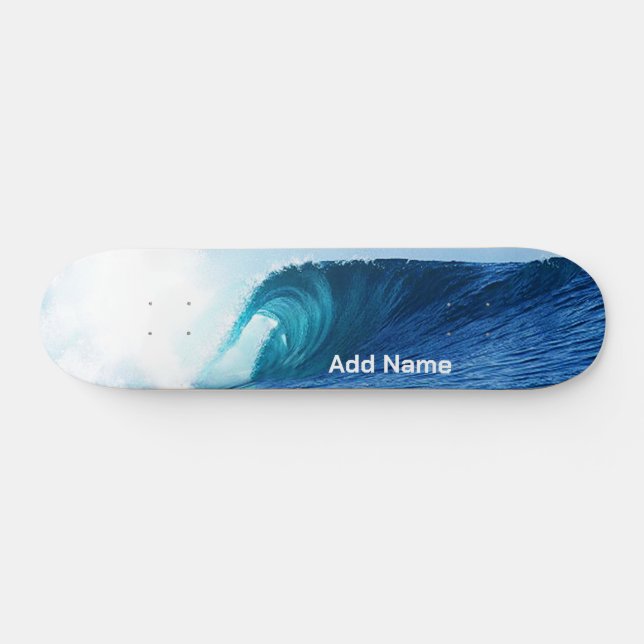 Skateboard Personalizado indonesio de Blue Wave Tube (Horz)