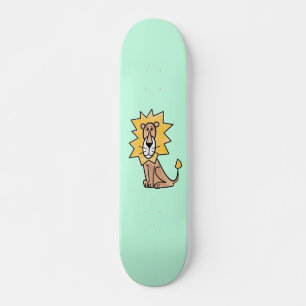 Skateboard personalizado lindo león niños retro safari jungla