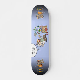 Skateboard Personalizado Loco Científico Con Globo De Texto P